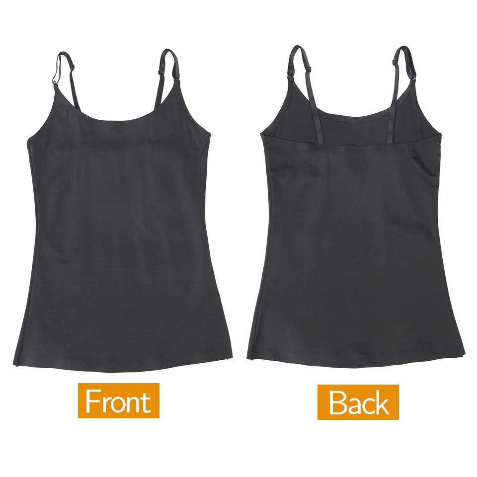 Seamless Shapewear Tank Top Camisole – Women’s Tummy Control Smooth Compression Vest in Nude & Black