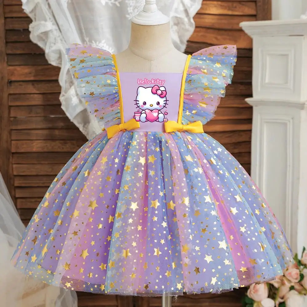 Hello Kitty Baby Princess Dress – Girls Birthday & Christmas Party Sleeveless Tulle Tutu Dress for 1-5Y
