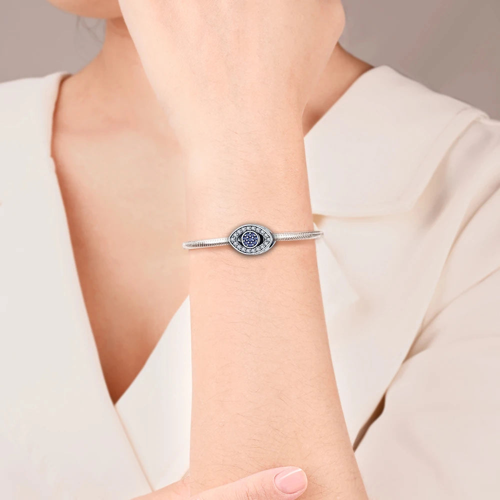 2025 New 925 Sterling Silver All-Seeing Eye Hamsa Hand Charm | Fits Pandora Bracelet & Women’s DIY Jewelry