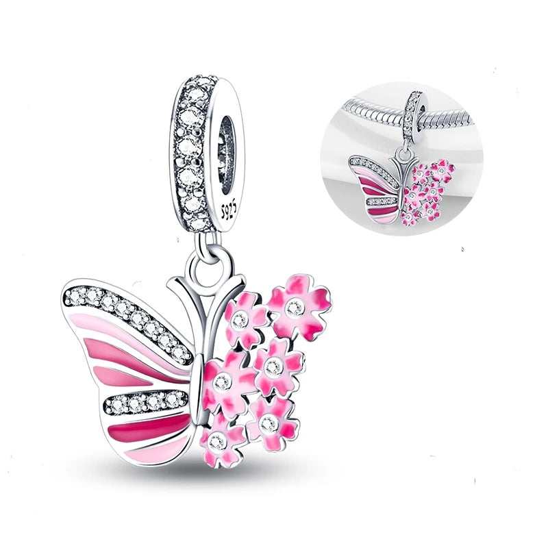 New 925 Sterling Silver Red Heart Charm Bead – Fits Original 3mm Bracelet Lucky DIY Jewelry Gift for Women