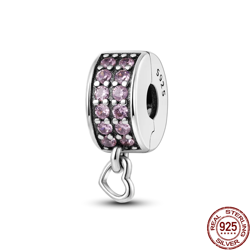 925 Sterling Silver Silicone Spacer Beads & Safety Chain | Clasp Charms Fit Original Pandora 3mm Bracelet – Women’s Jewelry