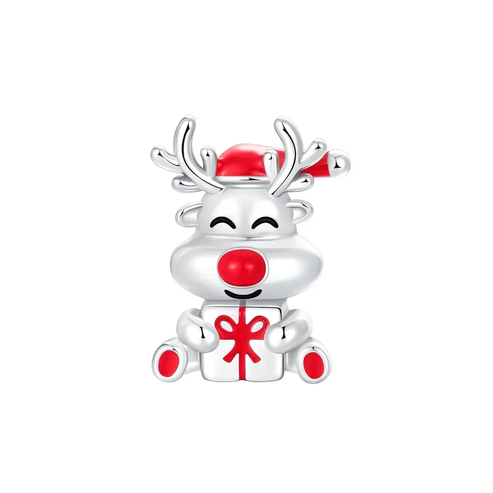 Christmas 925 Sterling Silver Charms | Santa Claus Reindeer Snowman Tree Beads Fit Original Bracelet