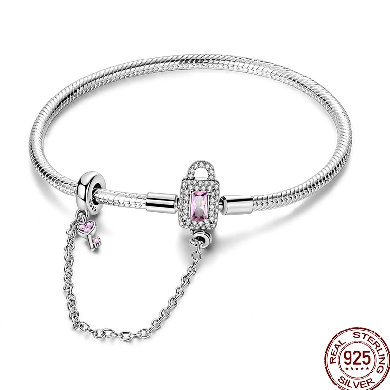 925 Sterling Silver Rainbow Leather Braided Bracelet | Eternal Love Stars & Moon Charm – DIY Women’s Beaded Jewelry Gift