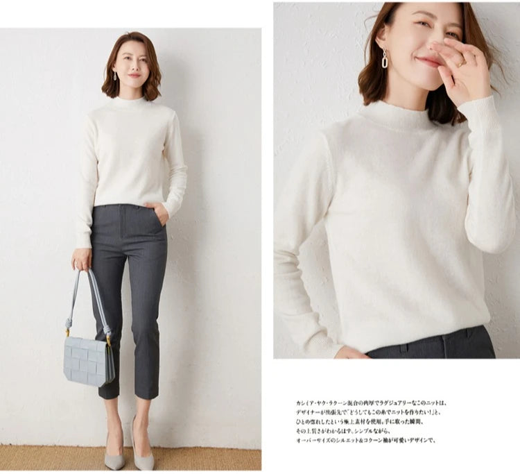 2025 Thick Warm Turtleneck Sweater for Women | Loose Fit Knitted Pullover | Autumn Winter Solid Color Jumper