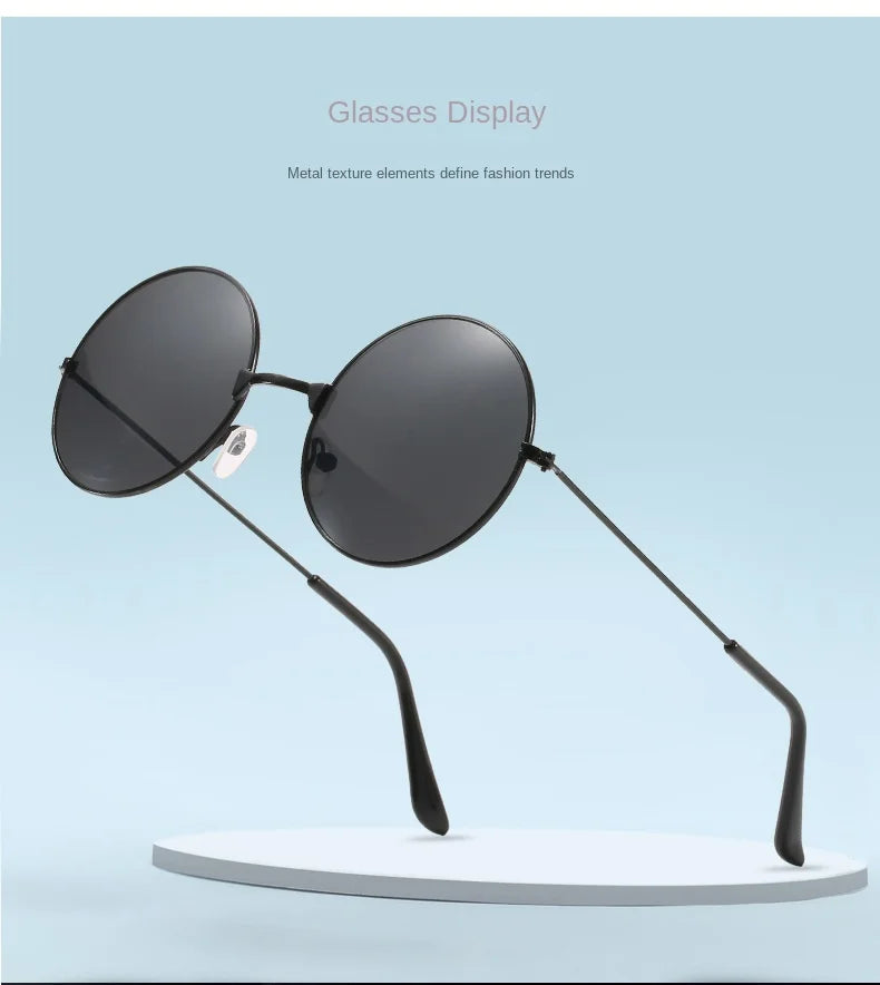 Popular Fishing & Leisure Round Metal Sunglasses – Retro Vintage Fashion Eyewear for Men & Women | UV400 Sun Glasses 2022