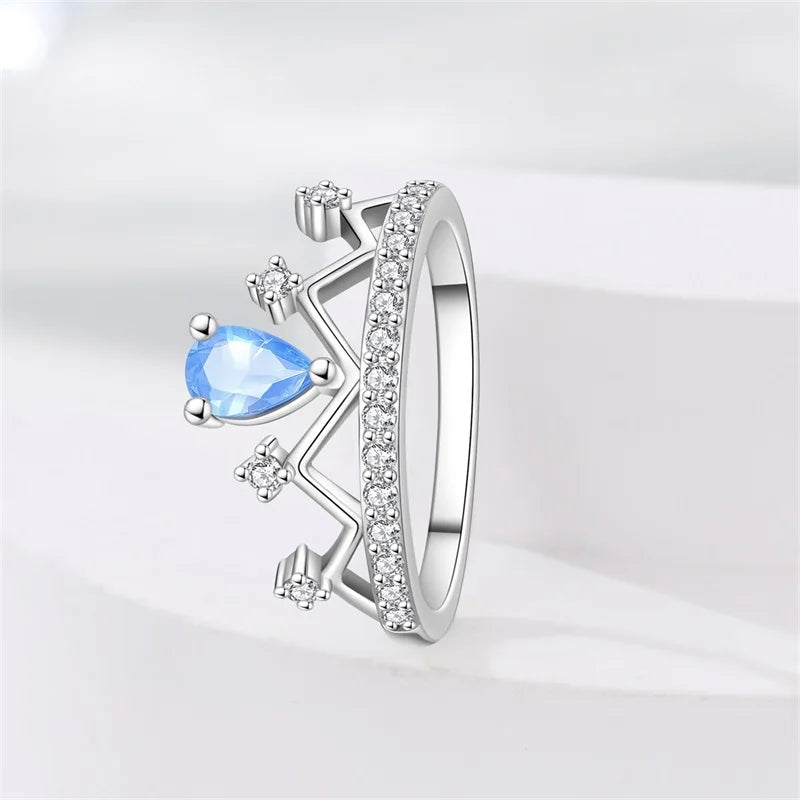 925 Sterling Silver Rings Collection | Bow, Heart, Sun, Moon & Star Zircon Rings for Women Jewelry Gift