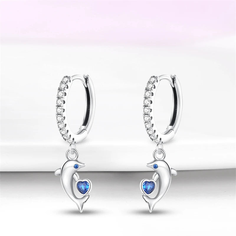 925 Sterling Silver Glowing Starfish & Shell Earrings | Fashion Jewelry for Women