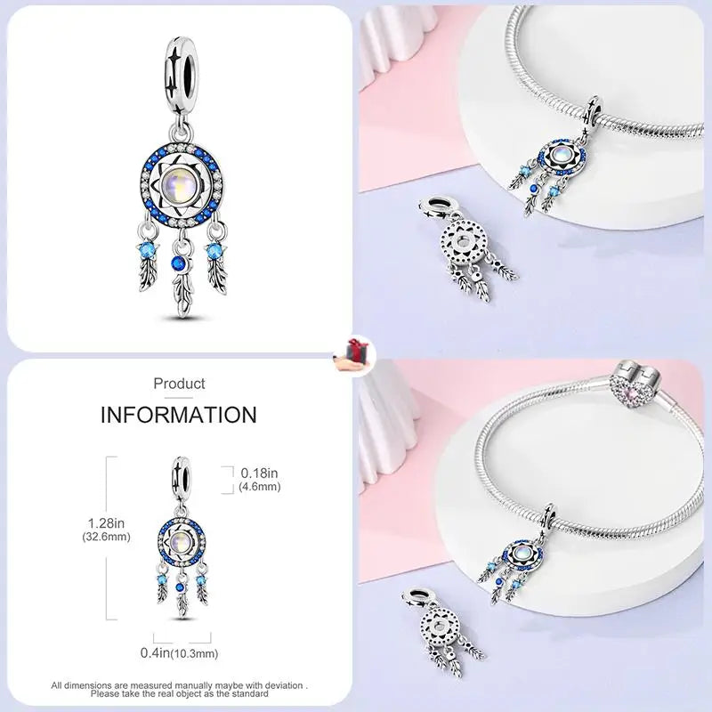 925 Sterling Silver Flying Bird & Butterfly Safety Chain Charm Beads for Original 3mm Bracelet – DIY Jewelry Gift