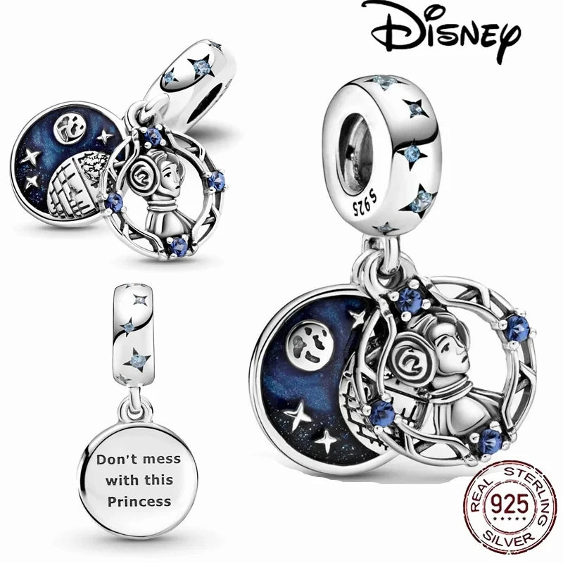 HEROCROSS Disney 925 Sterling Silver Charms | Mickey Mouse, Winnie the Pooh & Stitch Beads Fit Pandora Bracelet