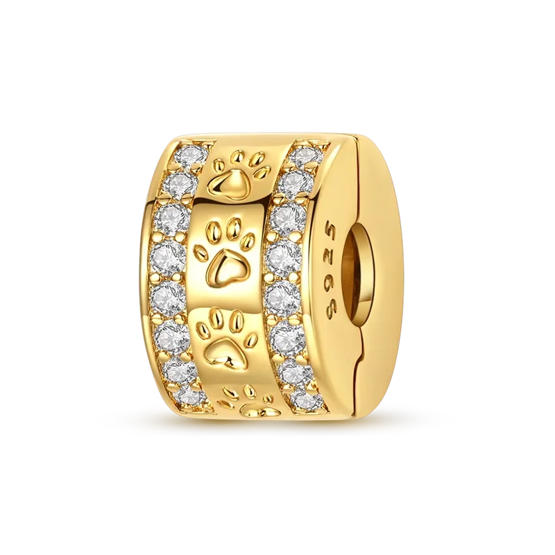 Gold Series Sun & Leopard Charm Beads – Original 925 Sterling Silver Inlaid Zircon DIY Pendants for Bracelet Jewelry Gifts