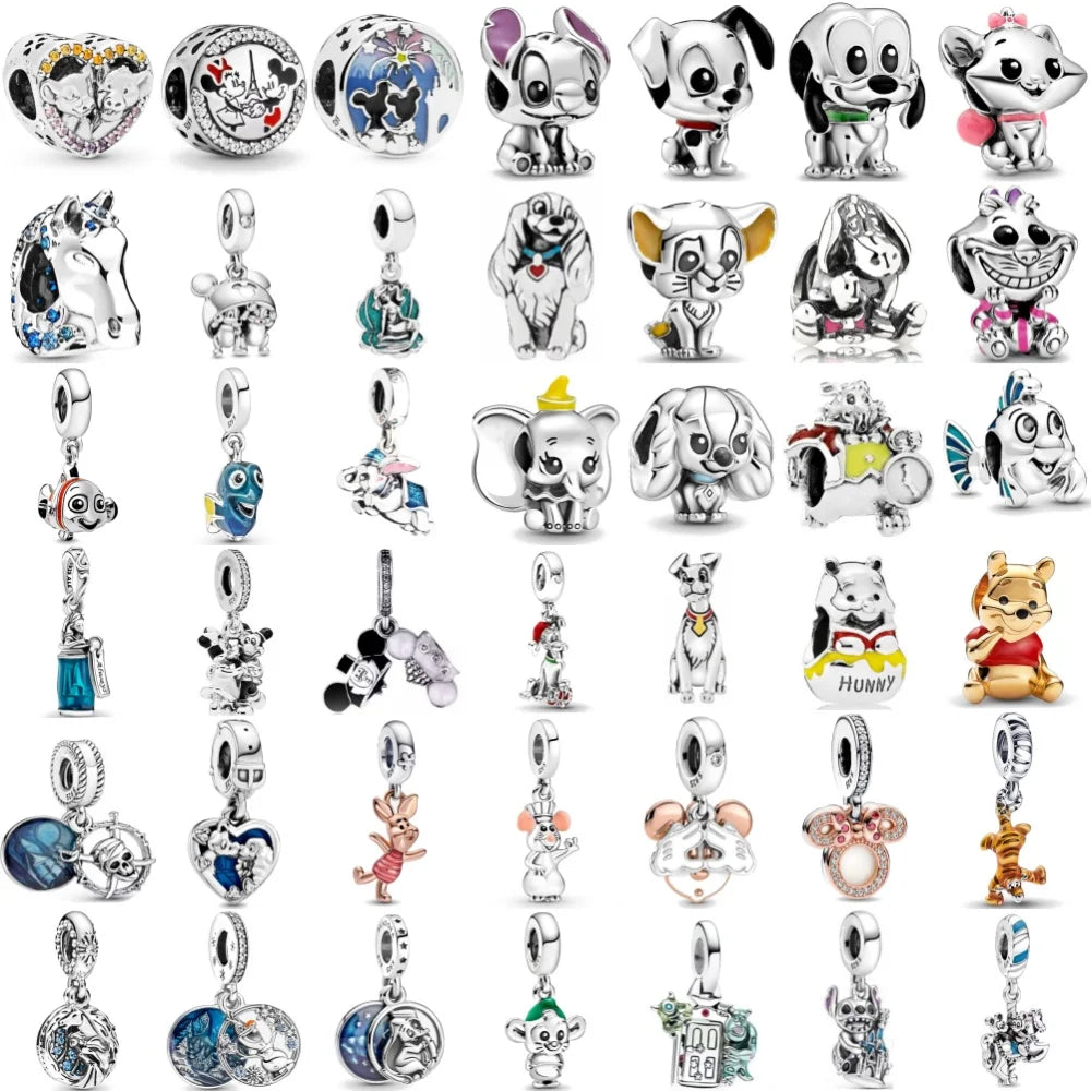 2025 Hot Selling 925 Silver Animal Beads | Elephant, Dog, Bear & Mouse Pendant for European Original Bracelets DIY Jewelry