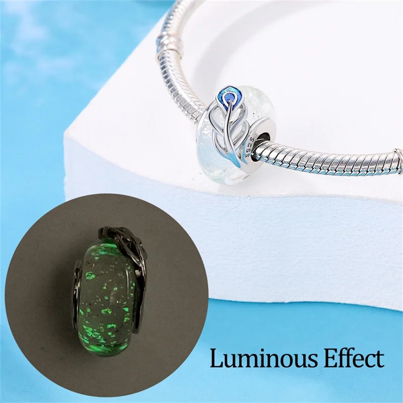 925 Sterling Silver Round Colored Zircon Spacer Beads – Fits Pandora Original Bracelets DIY Exquisite Party Jewelry