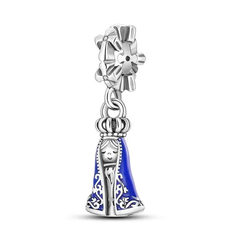 925 Sterling Silver Jesus Religious Symbol Charm Bead | Faith Pendant for Original Bracelet DIY Jewelry Gift