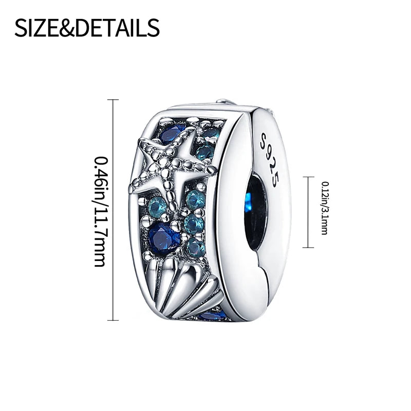 Blue Ocean Series 925 Sterling Silver Turtle Crab Mermaid Charms for 3mm Bracelet