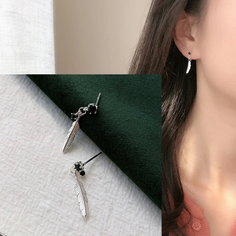 VENTFILLE 925 Sterling Silver Asymmetric Lava Earrings – Women’s Hip Hop Luxury Jewelry