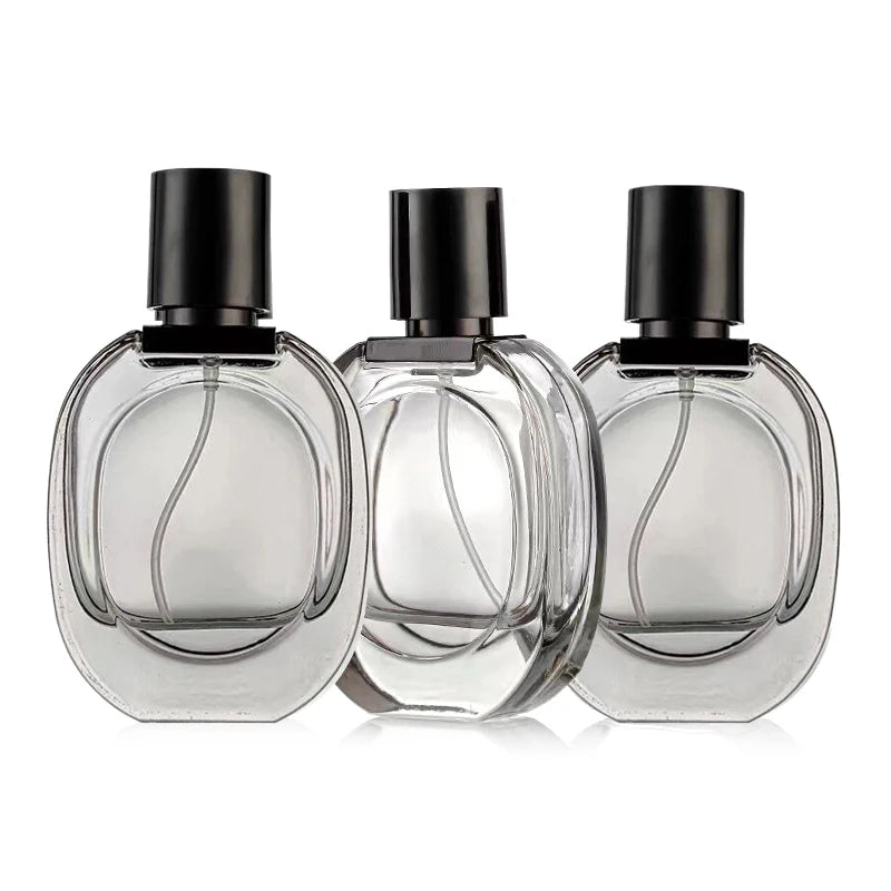 50ML Portable Perfume Spray Bottle – Refillable Glass Travel Atomizer | Large Capacity Press-Type Empty Cosmetic Bottle