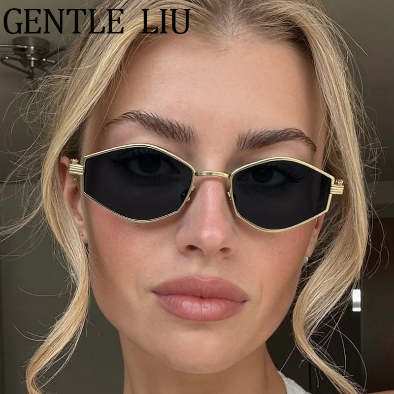 Hexagon Punk Sunglasses for Women 2025 – Luxury Brand Vintage Polygon Outdoor Travelling Sun Glasses | Ladies Driving Eyewear UV400