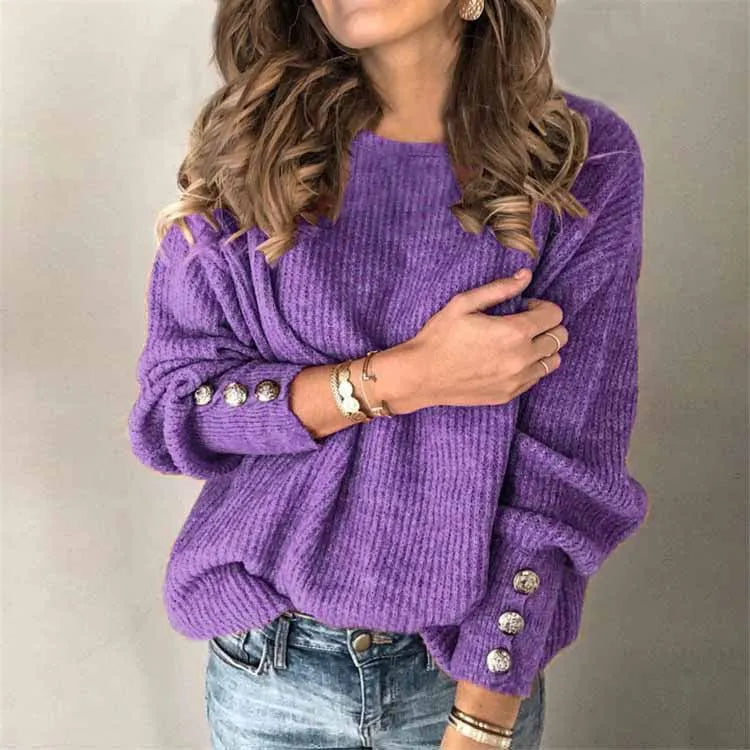 Women’s Knitted Turtleneck Sweater | Fall Winter Warm Loose Pullover | Plus Size Solid Long Sleeve Jumper 2024