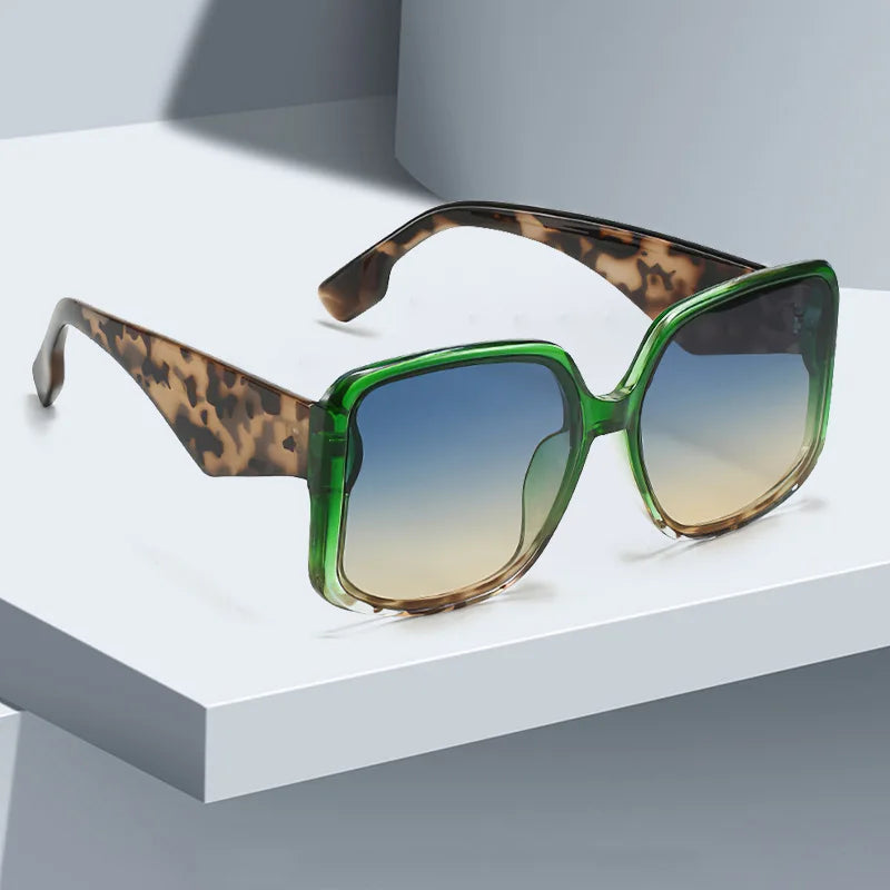 2025 New In Sunglasses for Women – Unique Double Frame Design Oversized Sunglasses with Gradient Lenses | UV400