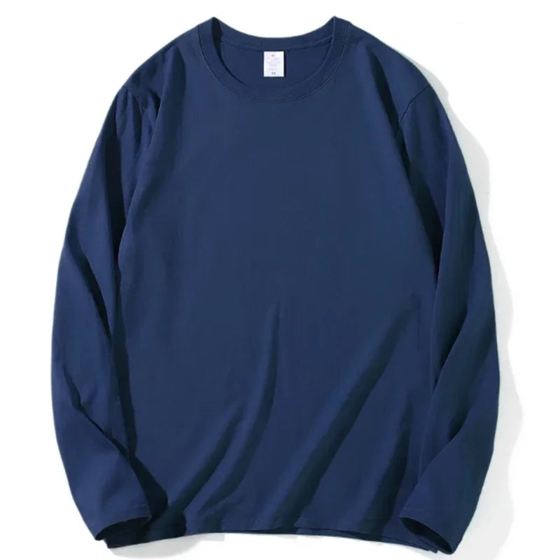 Autumn Korean-Style Long Sleeve T-Shirt for Women | Versatile Streetwear Casual Solid Color Top