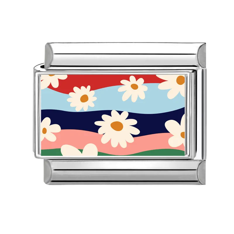 2025 Original Y2K Colorful Cute Cartoon Cats Dogs Italian Charm Links Fit 9mm Stainless Steel Bracelet Men Women DIY Making Gift