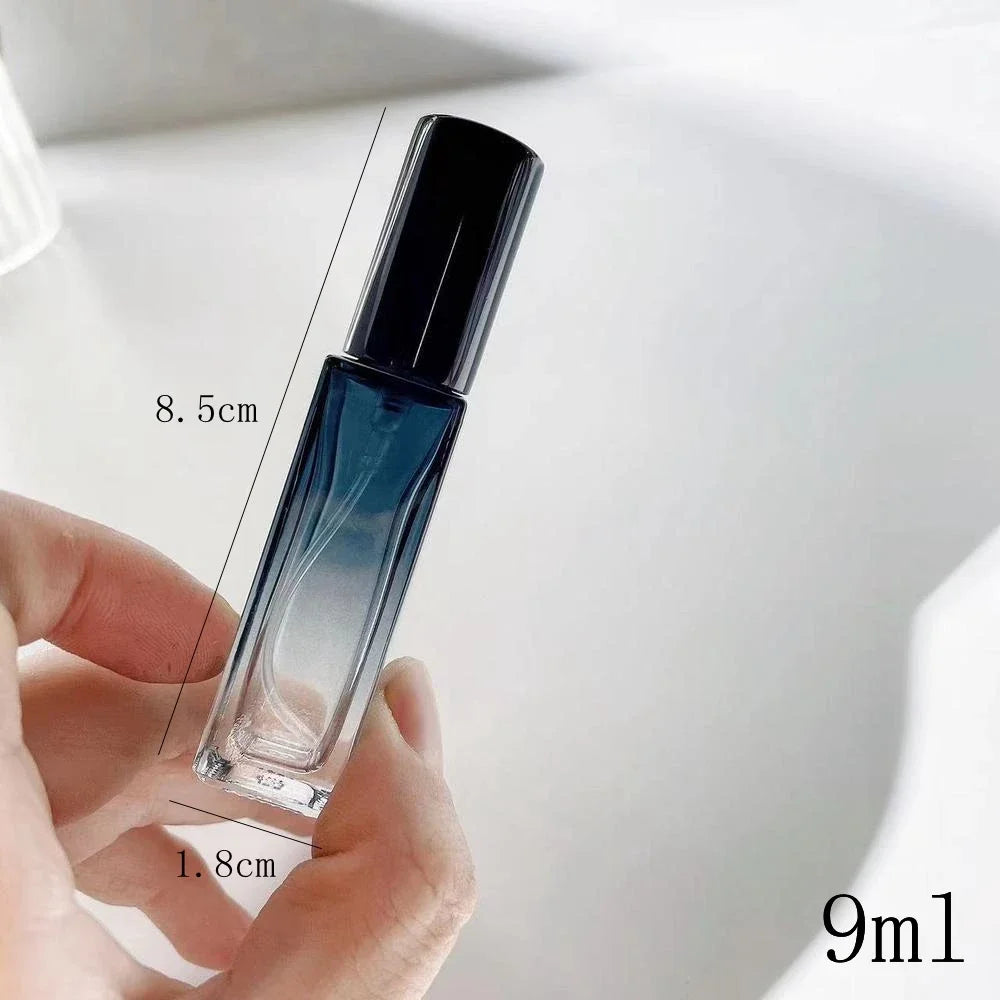 5/9/20ML Gradient Blue Perfume Spray Bottles – Empty Glass Atomizer | Refillable Travel Cosmetic Sample Vials