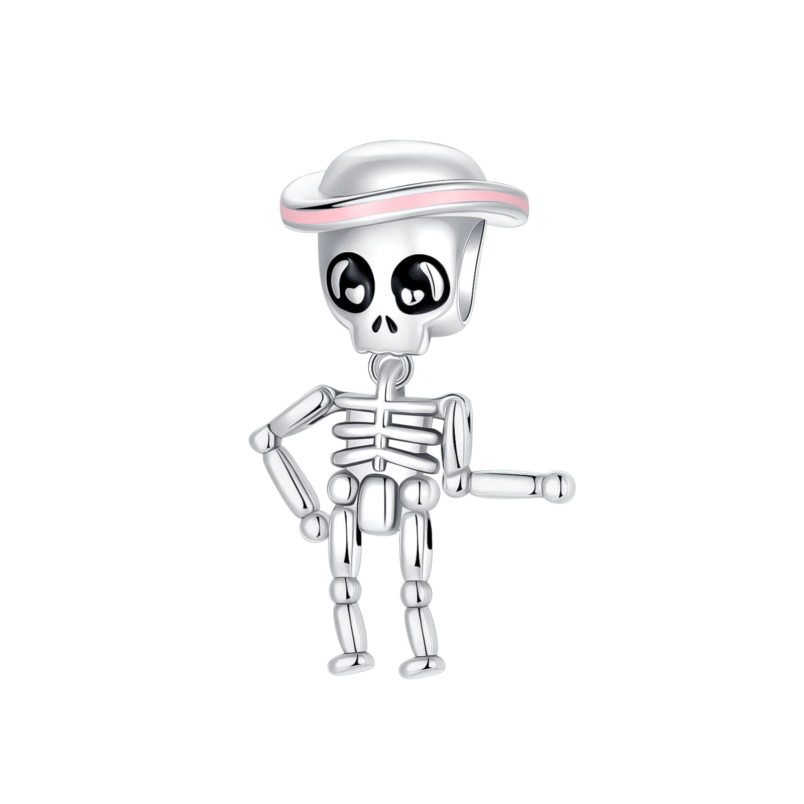 Original 925 Sterling Silver Horror Charms – Nun, Grim Reaper & Poison Apple Pendants for DIY Bracelet