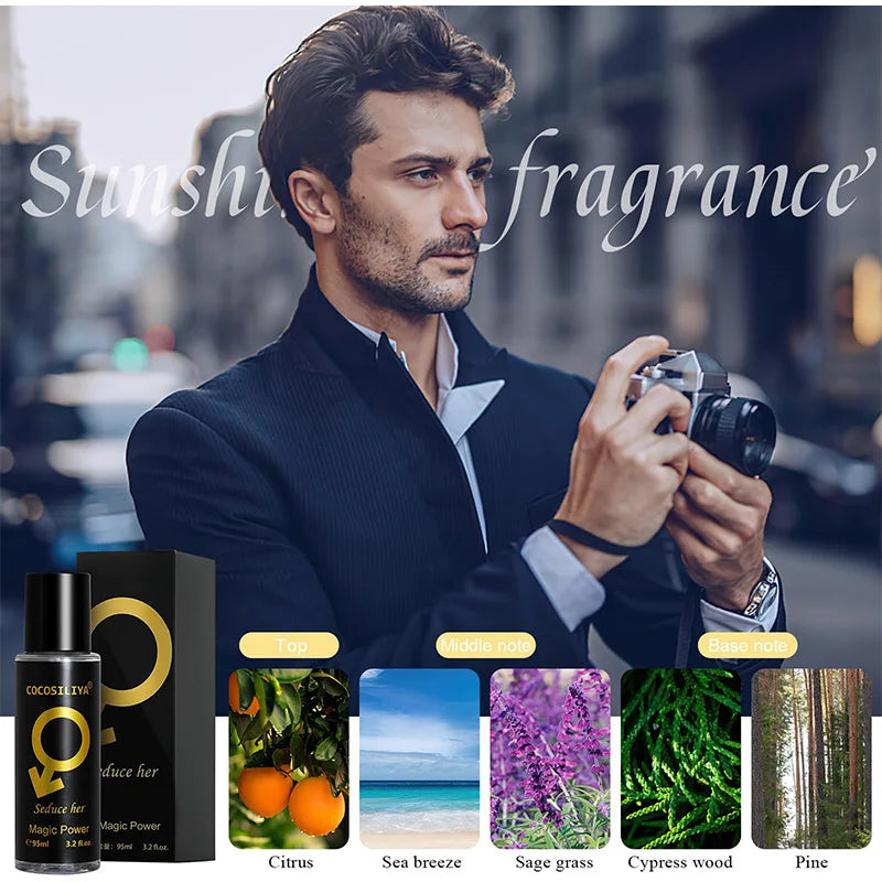 90ml Pheromone Seductive Perfume for Men – Long-Lasting Body Spray to Attract Women | Charming Flirting Dating Scent