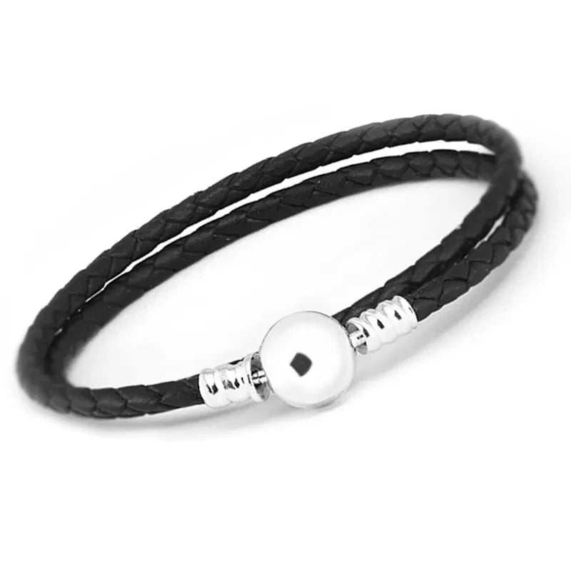 Original Pandoraer Woven Leather Rope Bracelet | Women’s DIY Charm