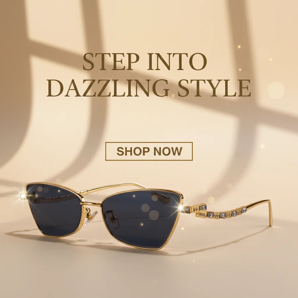 Small Frame Sexy Cat Eye Sunglasses for Women 2025 – Luxury Brand Metal Rhinestone Sun Glasses | UV400 Outdoor Shades