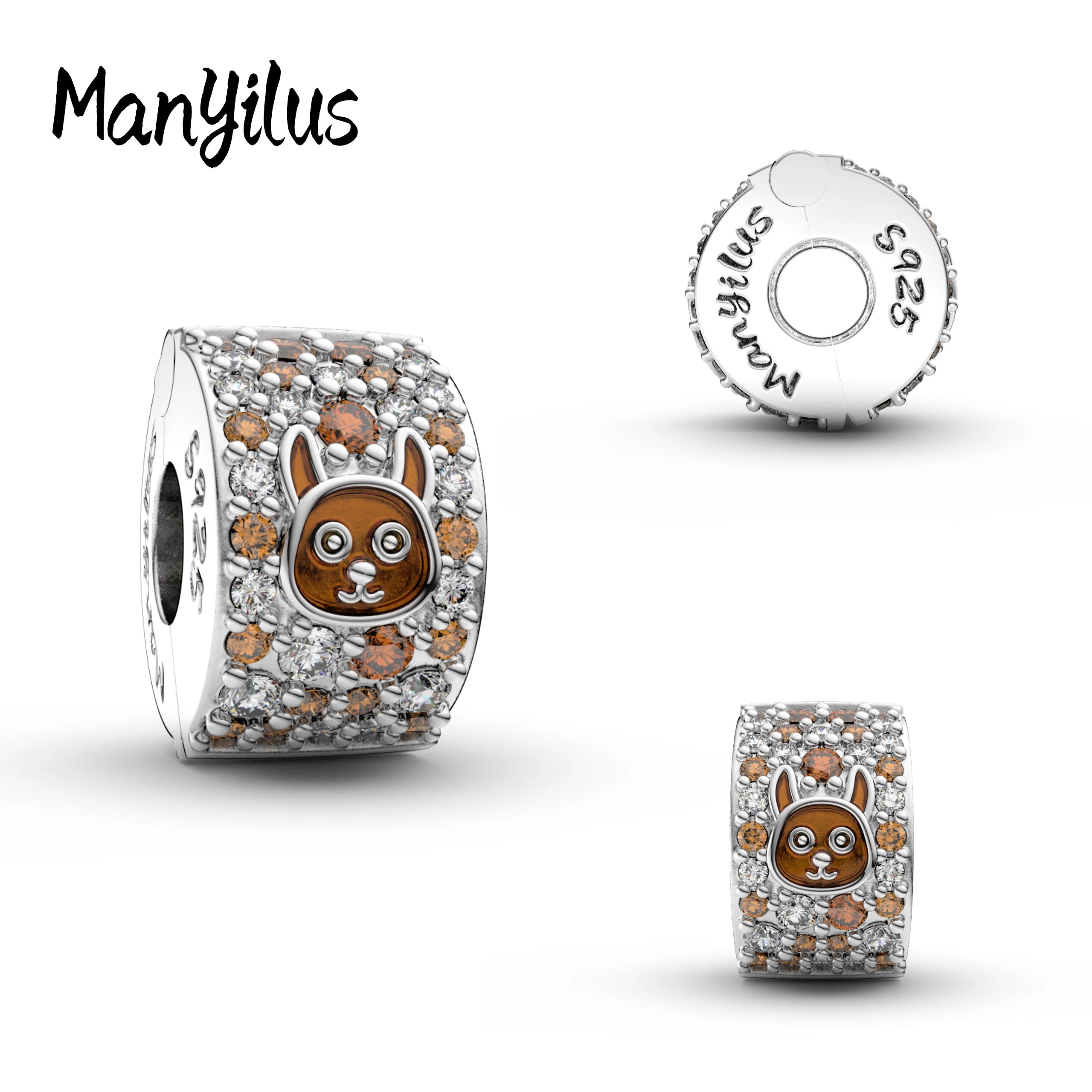 Manyilus Dog Charm 🐶 S925 Sterling Silver Beads for Bracelets 2025