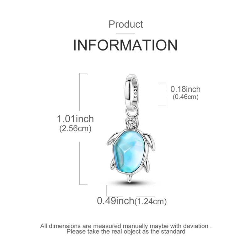 New Summer Ocean Silver Plated Sea Turtle & Starfish Shell Charm | DIY Bracelet Jewelry for Women