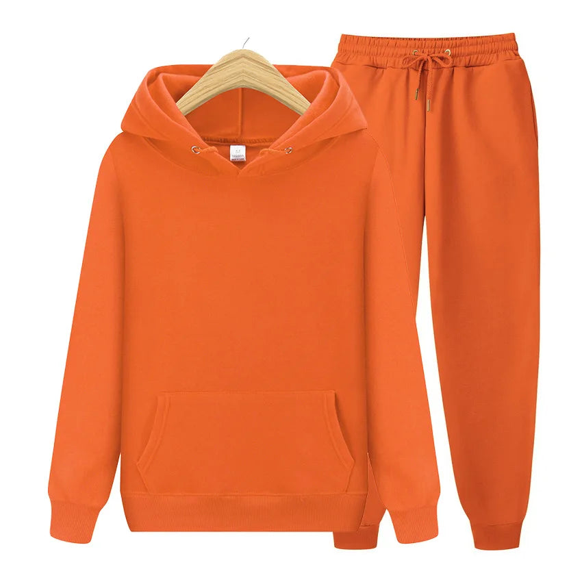 Women’s Hoodie & Pants Set 🍂 Autumn Winter Solid Color Pullover Suit ✨