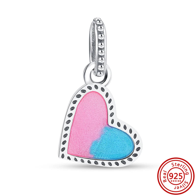 925 Sterling Silver Heart-Shaped Series Sweet Beads | Fit Original DIY Bracelet Women’s Jewelry Accessories Gift