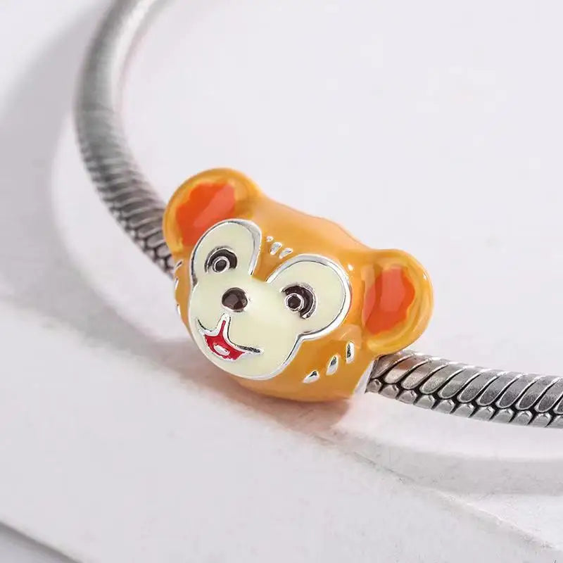 MINISO Disney 925 Sterling Silver Cheshire Cat & Remy Mouse Charms | Fit Original Bracelet Necklace Women Jewelry Gift