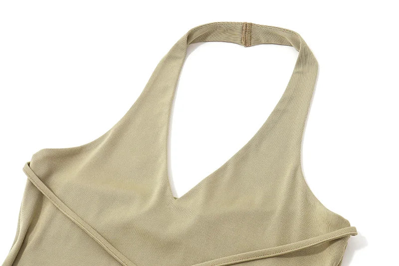 Candyhot Korean Backless Tank Top | Women’s Sexy Sleeveless Halter Camis | Slim Fit Summer Streetwear Vest