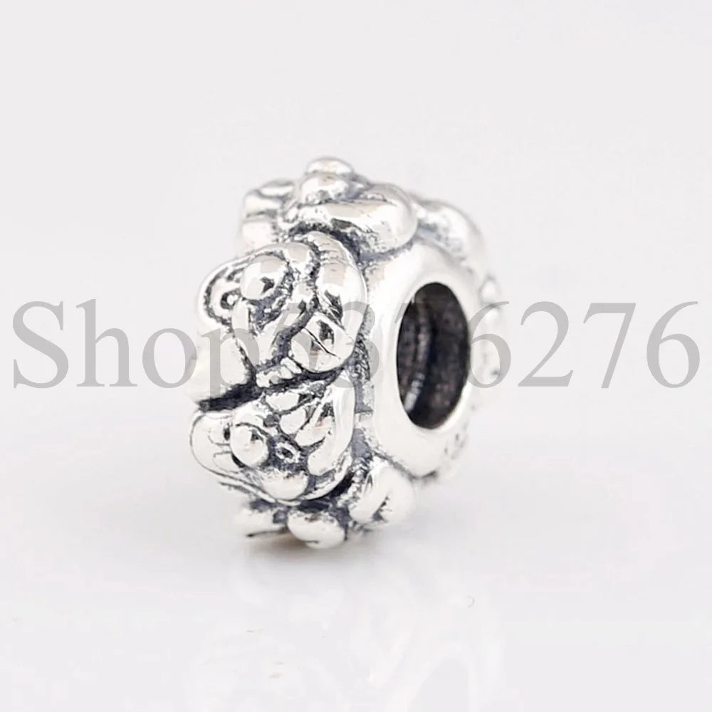 925 Sterling Silver Dazzling Daisy Flower Spacer Charm | Forget Me Not Bead for Women Bracelet DIY Jewelry Gift