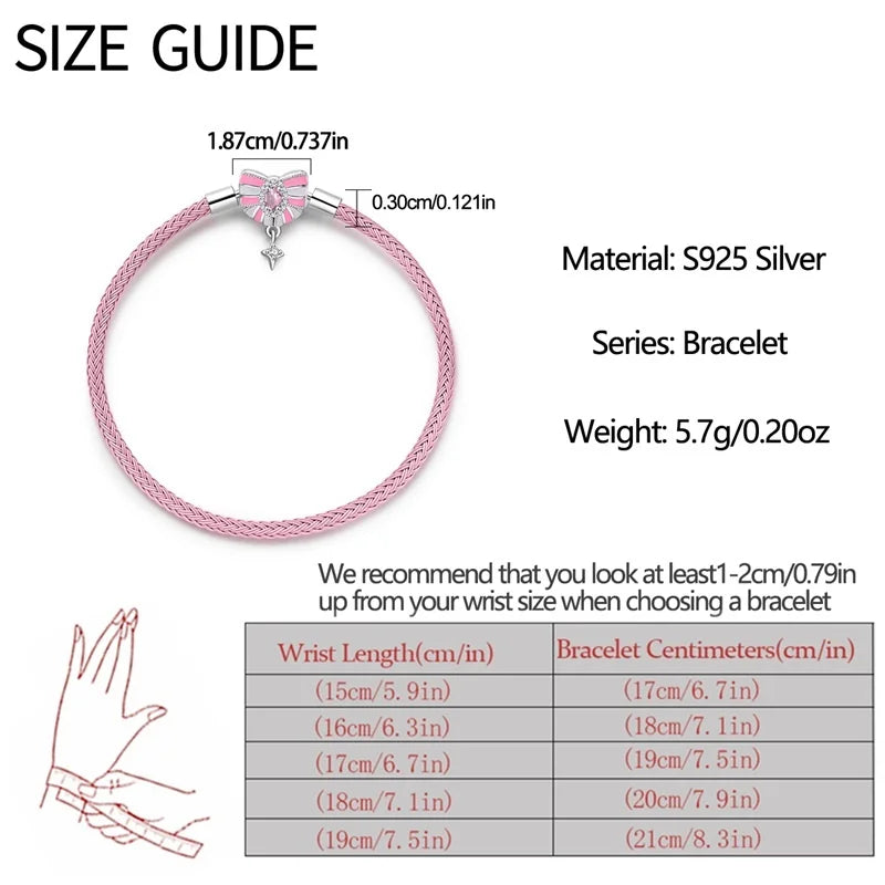 925 Sterling Silver Rainbow Leather Braided Bracelet | Eternal Love Stars & Moon Charm – DIY Women’s Beaded Jewelry Gift