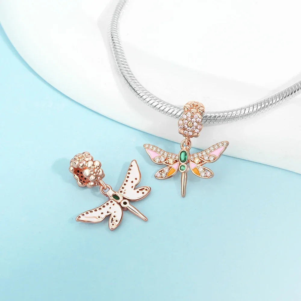 925 Sterling Silver Forever Sister Butterfly Charm | Colorful Bead Fit Pandora Bracelet | Women’s Jewelry Gift