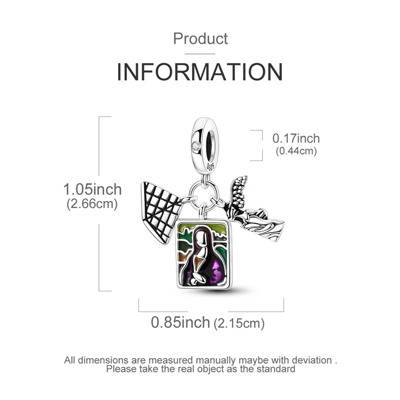 Religious Jesus Cross Pendant | 925 Sterling Silver Bible Scriptures Charm for Women DIY Bracelets