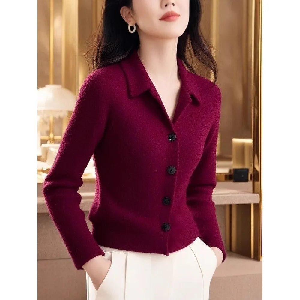 Women’s Thin Knit Cardigan Sweater | Autumn Casual Outerwear & Streetwear Jacket