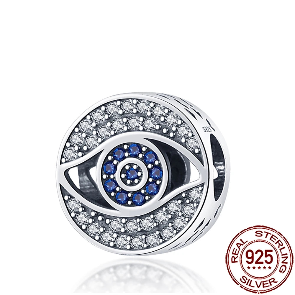 2025 New 925 Sterling Silver All-Seeing Eye Hamsa Hand Charm | Fits Pandora Bracelet & Women’s DIY Jewelry