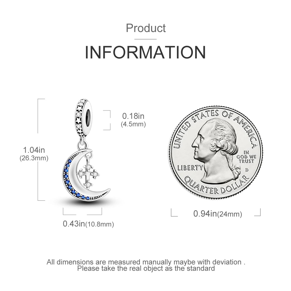 Silver Plated Colorful Glowing Moon & Stars Rainbow Dangle Charms | Fit Original Bracelet & Necklace | Women’s Jewelry Beads