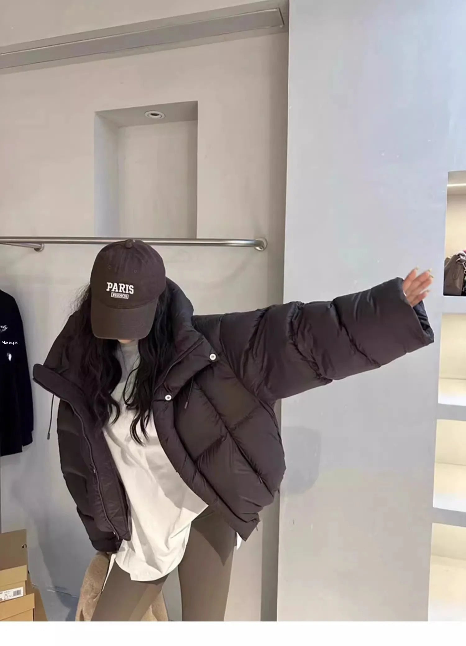 Trendy American Style Women’s Cotton Jacket Coat with Hood – Winter Small Size Bread Style Outerwear