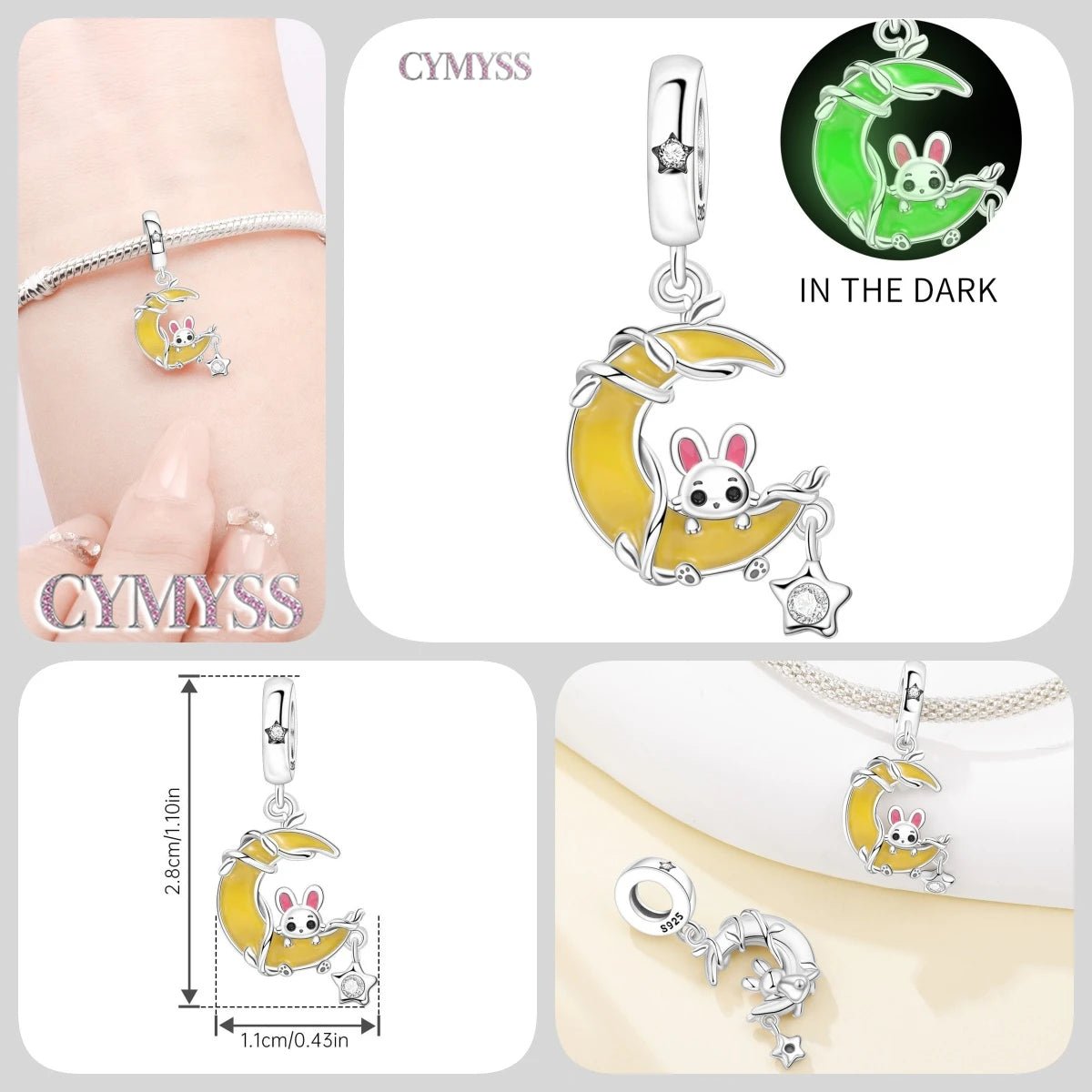 Hot Sale 925 Sterling Silver Dog & Cat Pet Charms | Cute Animal Pendant for Women Bracelet & Necklace DIY Jewelry Gift