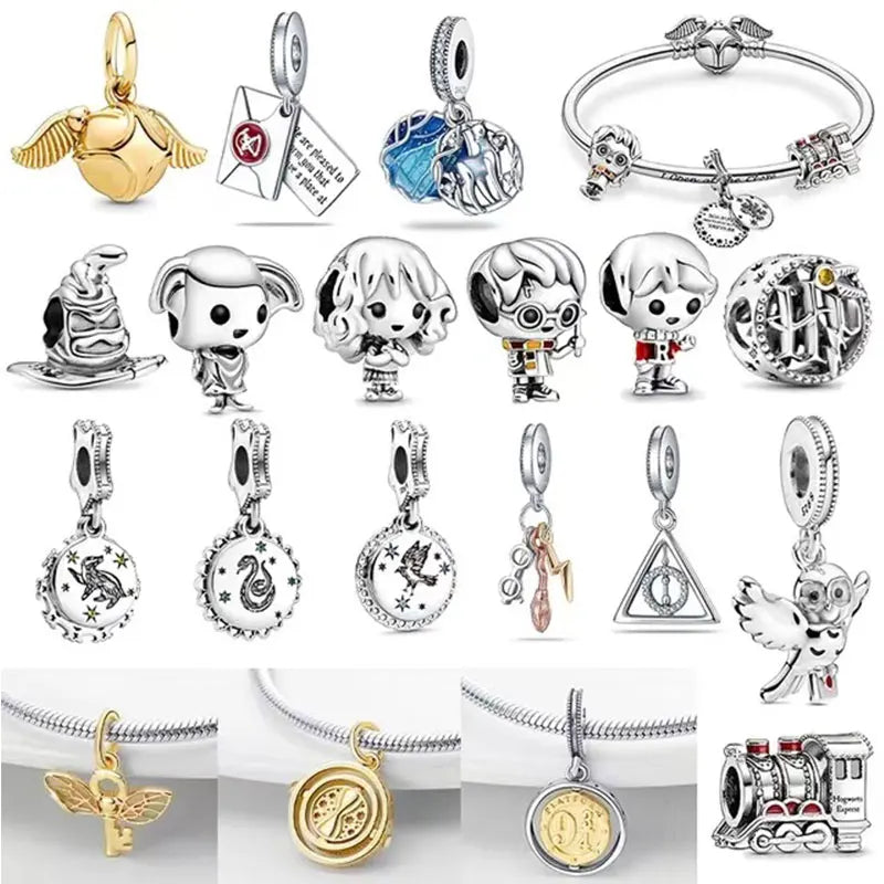 Miniso Disney 925 Sterling Silver Christmas Eve Series Charms | Poker Jack Skull Beads Fit Original Bracelet Women Jewelry Gift