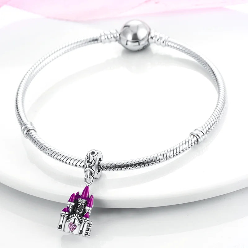 925 Sterling Silver Travel Around the World Charm Bead | Eiffel Tower & Triumphal Arch Dangle for Original Bracelet DIY Jewelry