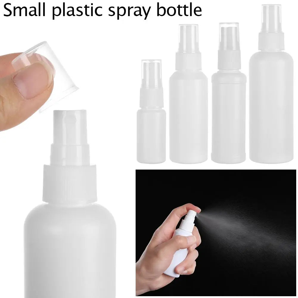 20/50/60/100ml Refillable White Plastic Spray Bottles – Travel Atomizer Containers | Empty Perfume Flask with Fine Mist Small Sprayer