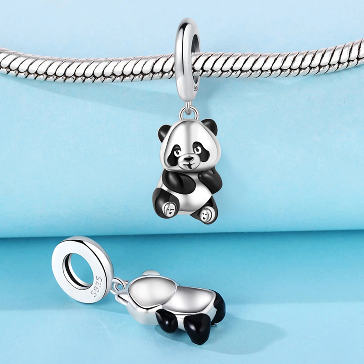 925 Sterling Silver Cute Panda & Penguin Charm Bead | Fun Animal Pendant for Women DIY Bracelet Jewelry Gift