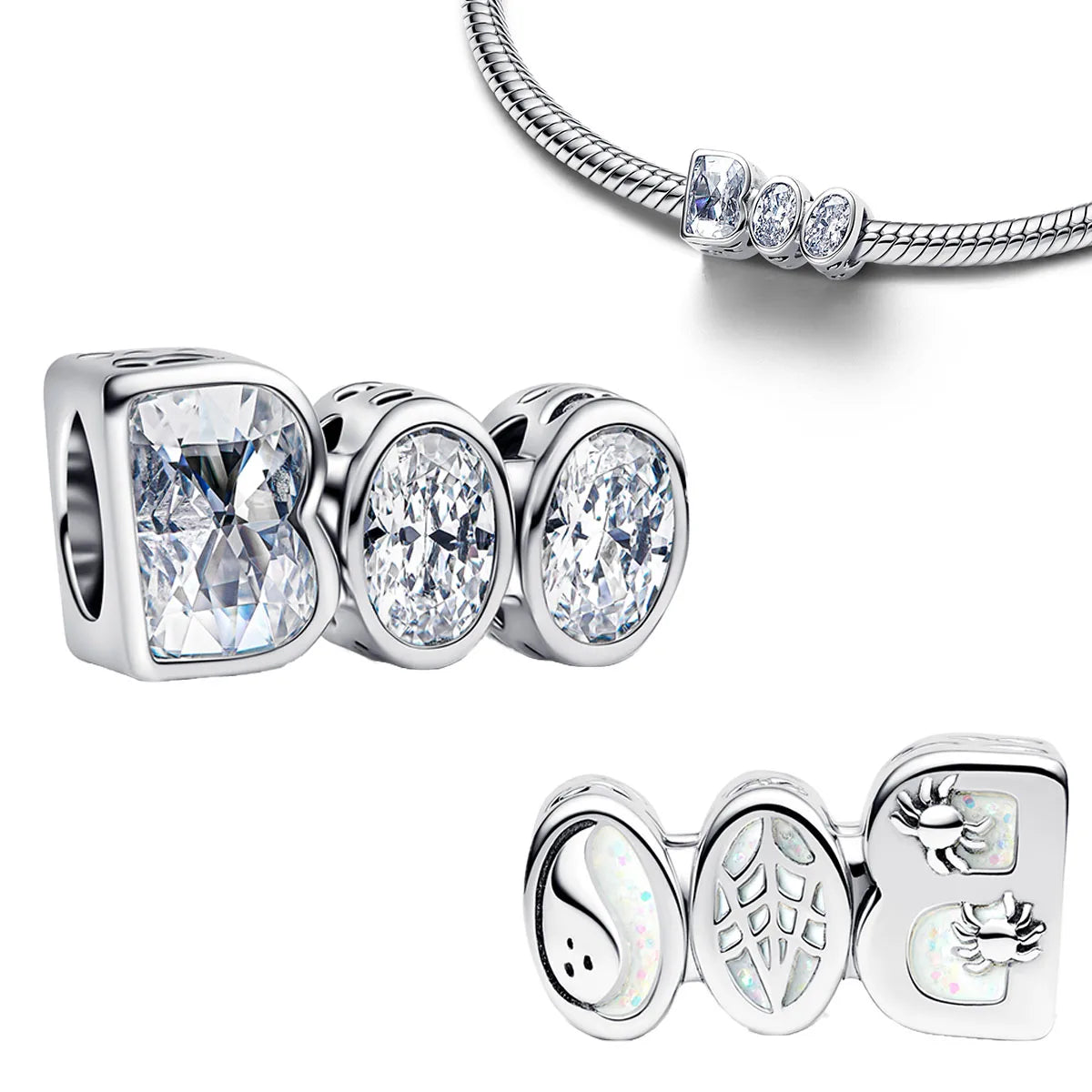 925 Sterling Silver Golden Charms – Horse, Lion & Castle Beads for Bracelets & Necklaces